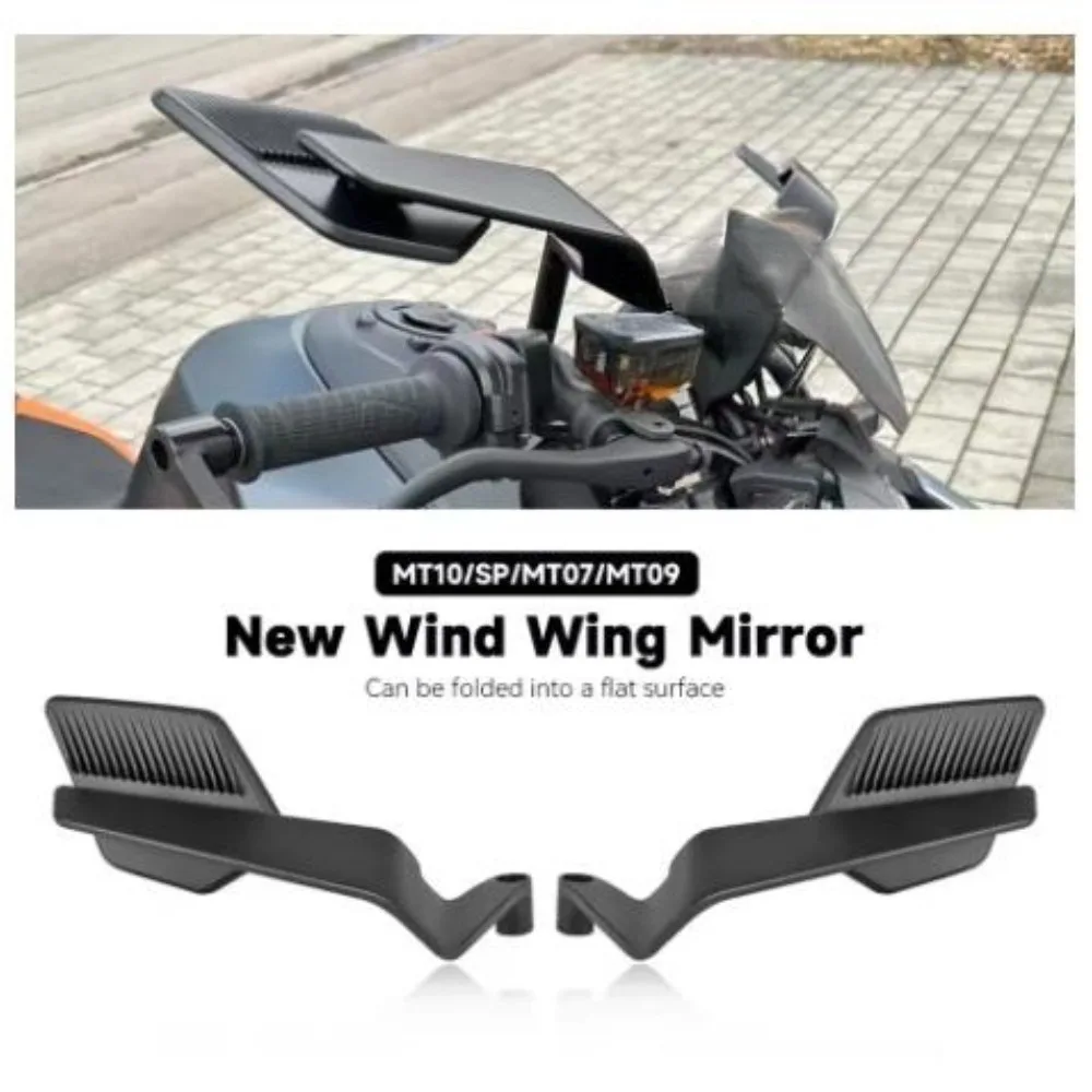 General Motorcycle Windshield Adjuster - 360° Rotating Rearview Mirror Cruiser, ATV, Scooter (Aerodynamic Aluminum Alloy)