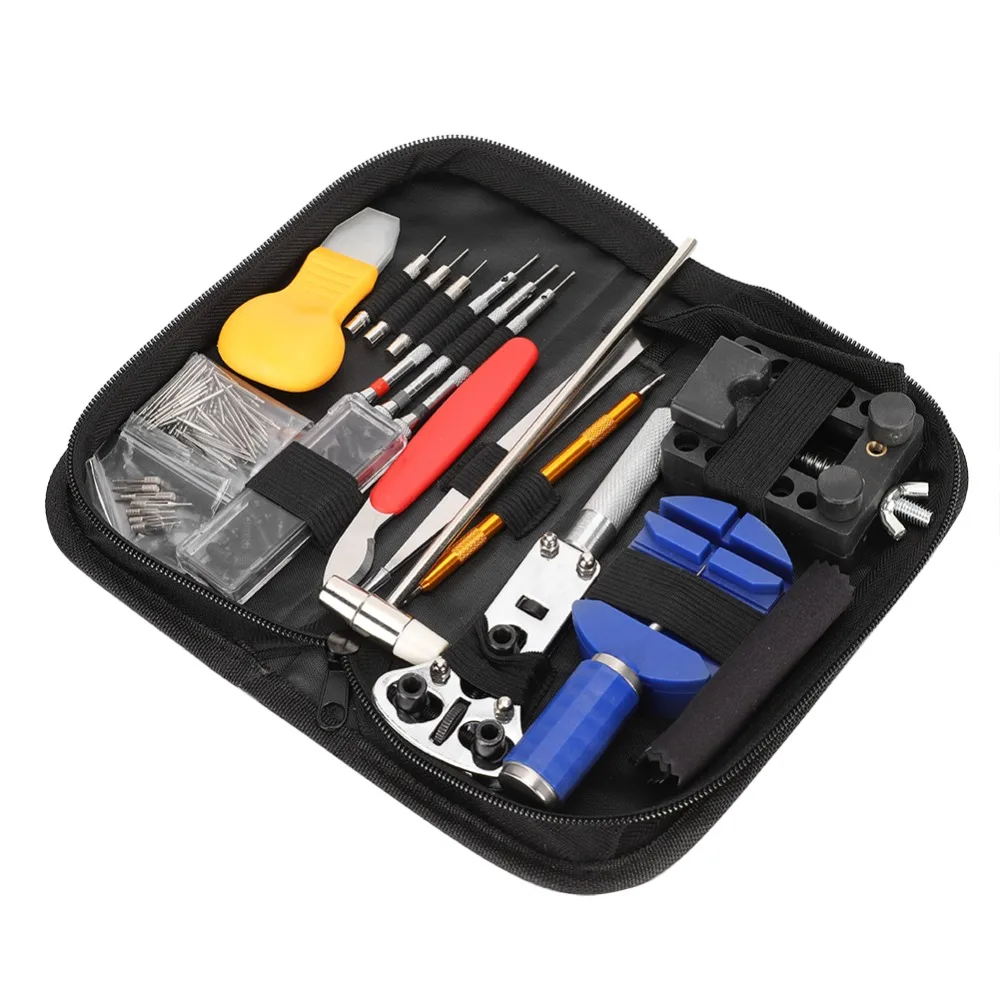 147 Pcs Multiple colors Watch Repair Kit Metal 20.7*10cm Battery Replacement Tool Band Link Pin Tool Watch Battery Change