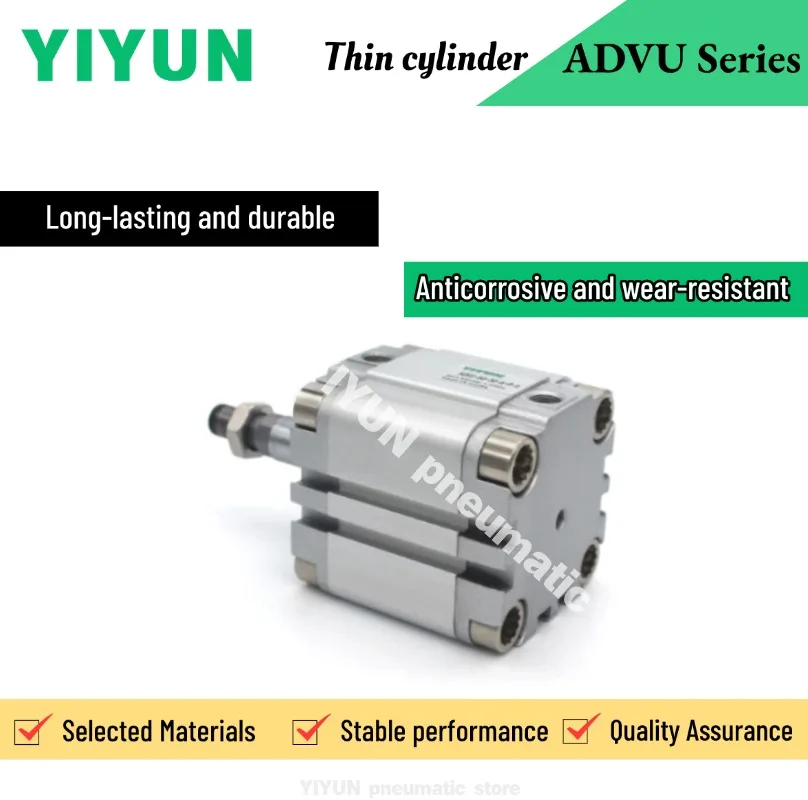 

ADVU80/ADVU100/ADVU125-5-A-P-A/-10-15-20-25-30-35-40-45-50-55-60-70-75-80-90-100-A-P-A YIYUN Тонкий цилиндр серии ADVU