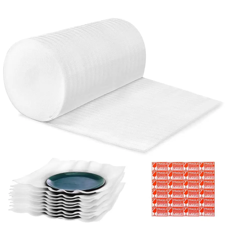 

Packing Foam Rolls,15 Wide X 160 Length Foam Wrap Rolls, Moving, Shipping, Glasses, China, Dishes, Stuffing of Carton, with 60 P