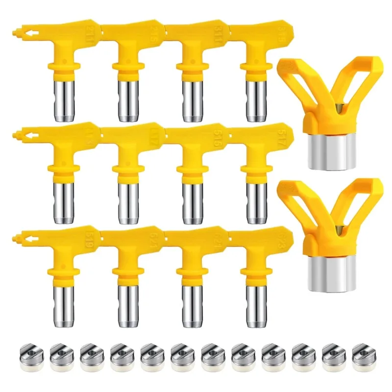 Airless Sprayer Gun NozzlesSpray Painting Tools Airless Paint Tips Nozzles Set Airless Painting Machine Seat Nozzles Guard