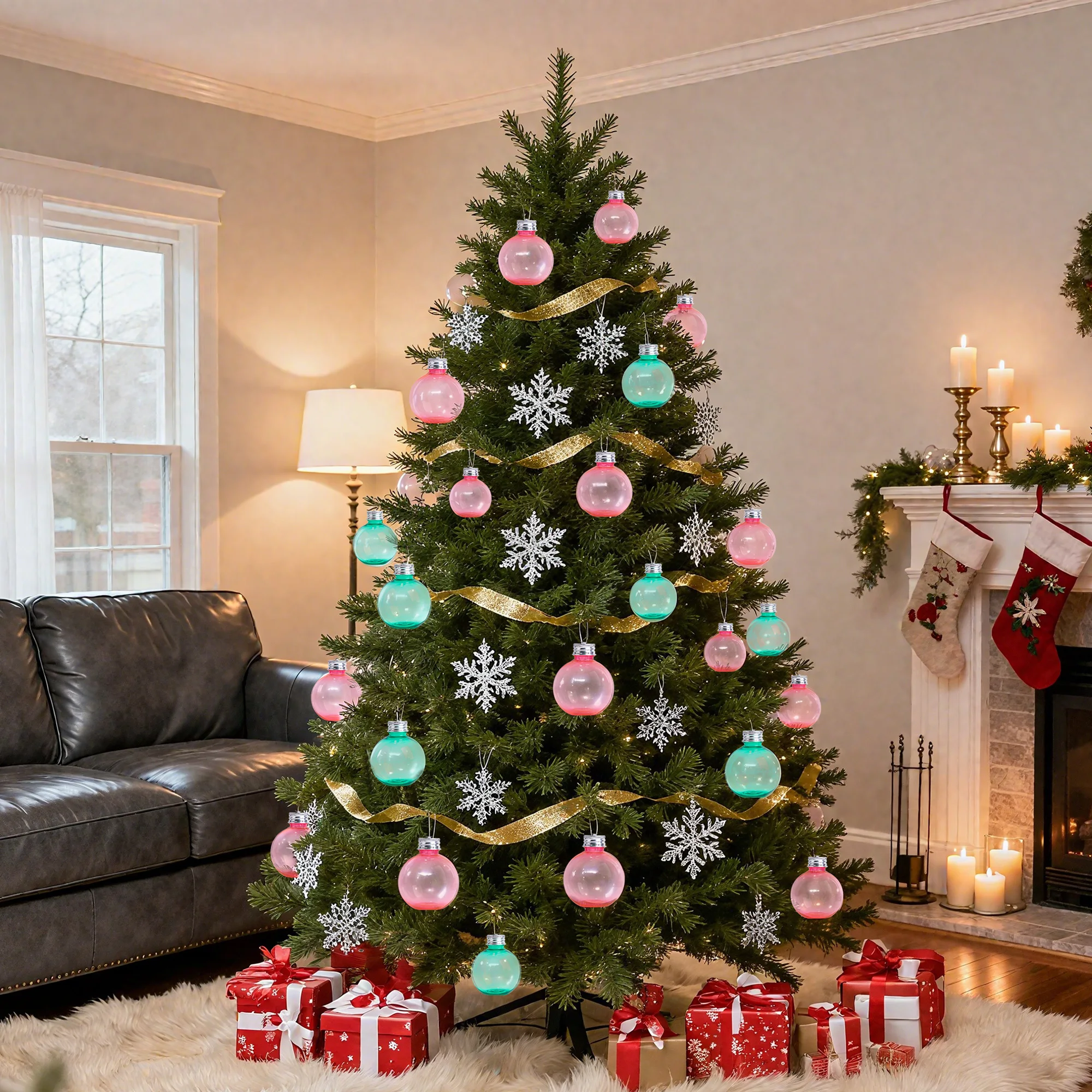 12 Pcs Christmas Ornament Ball - Christmas Stocking Hanging ulasan dan harga