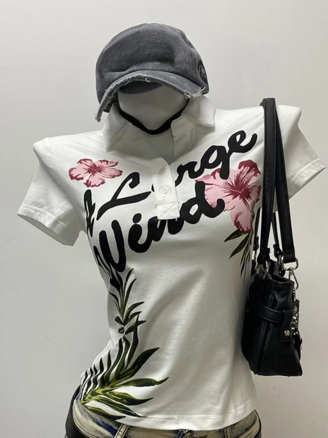 

Субкультура женская одежда Y2K панк футболки американские винтажные милые сексуальные короткие женские костюмы зеленые летние повседневные популярные топы