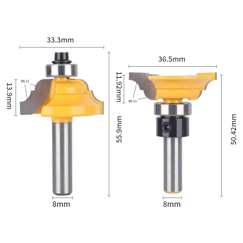 Suitable for Double Roman OGEE Stile＆Rail Set Router Bit Woodworking Milling Cutter  For Wood Bit Face Mill Carbide Cutter