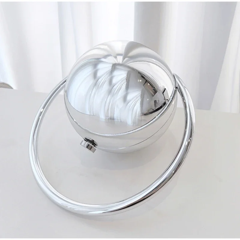 Sphärische Abend-elegante Clutch-Geldbörse, Designer-High-End-Handtasche mit Galvanikgriff und Marmormuster, Damen-Tragetasche mit Kugel – Detail 37