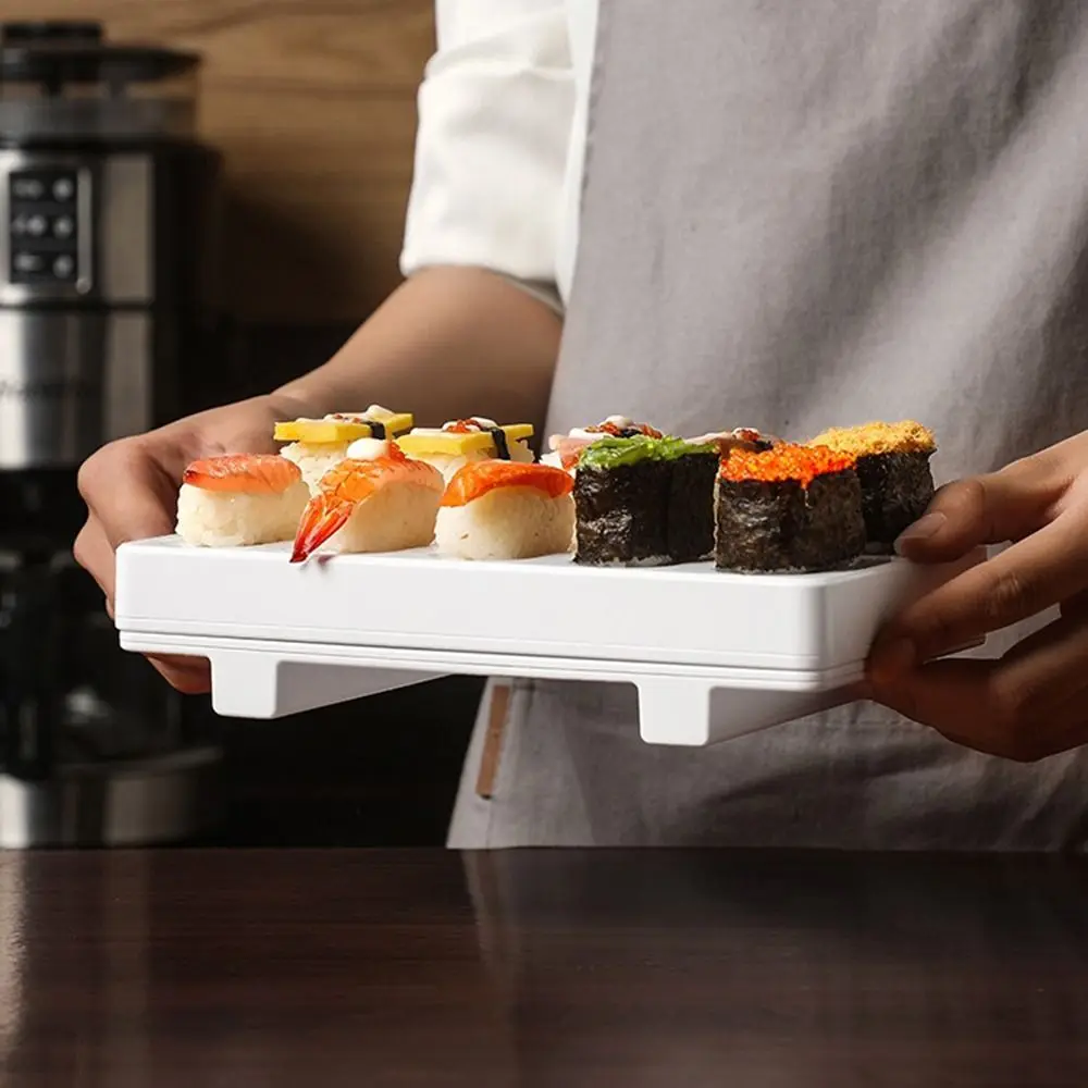 Nuovo kit di attrezzature per sushi a 10 cavità Strumenti per la produzione di sushi in plastica antiaderente Stampo per rotoli di torta multifunzionale fai-da-te