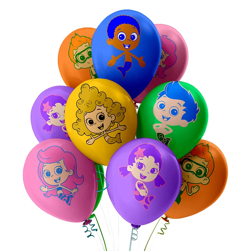 12Pcs/Set 12inch Christmas Bubble Guppies Birthday latex Balloon For Birthday Baby Shower Wedding Balloons Party Decorations