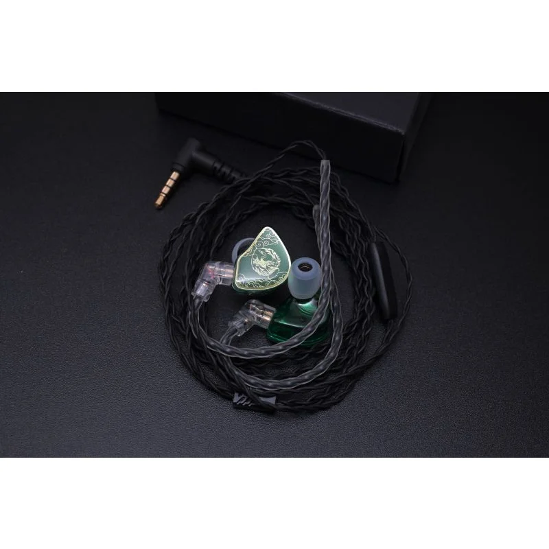 Tangzu WANER Jade Green with Mic 10mm Dynamic Driver In-ear Earphone IEM MIC Metal Composite Diaphragm N52Magnet Waner SG