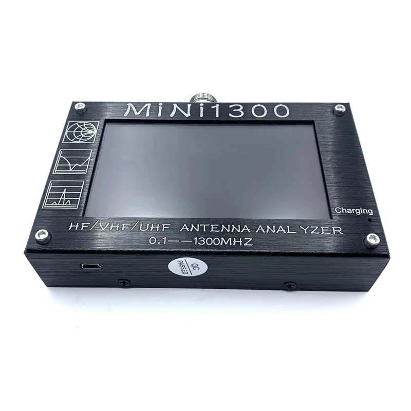 Analizador de antena MINI1300 Plus, contador de frecuencia, medidor SWR 0,1-1300 con pantalla LCD, 5V/1.5A, HF, VHF, UHF, 0,1-1999 MHZ