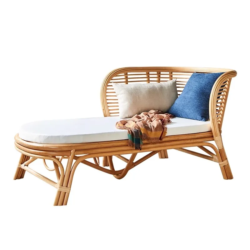 

Japanese rattan sofa combination household living room real rattan concubine chair modern simple sofa bed