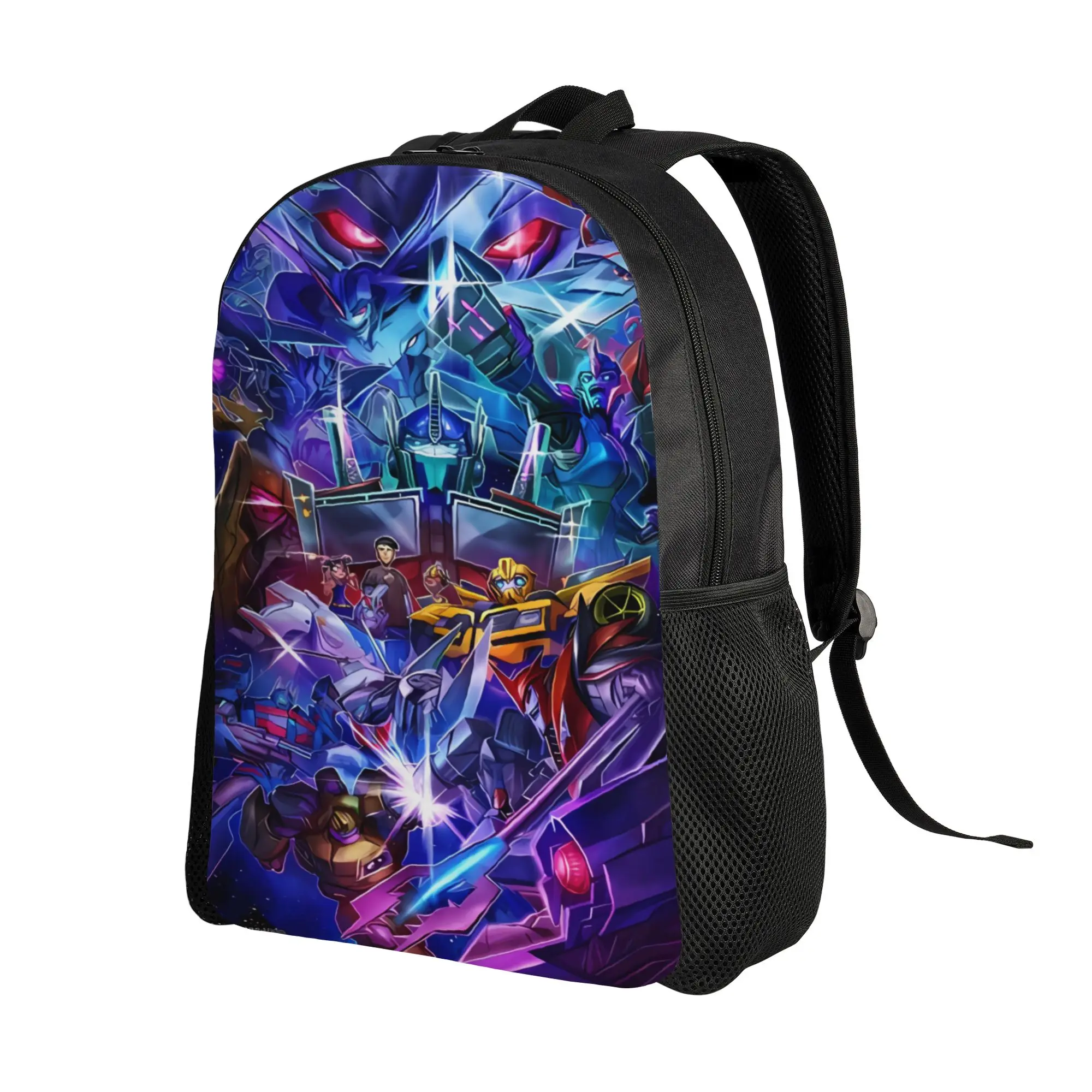 Transformered Cartoon Backpack 3D Printed Trekking Backpacks Women Stylish School Bags Custom Print Rucksack