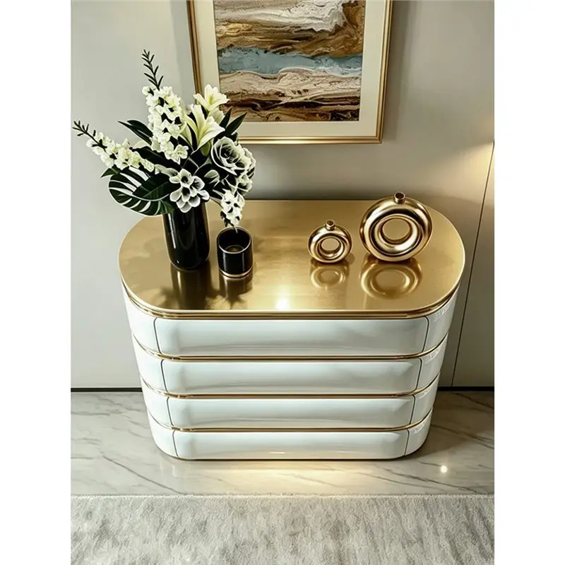 CX light luxury paint five buckets, platinum art storage, modern villa high-end drawer cabinet