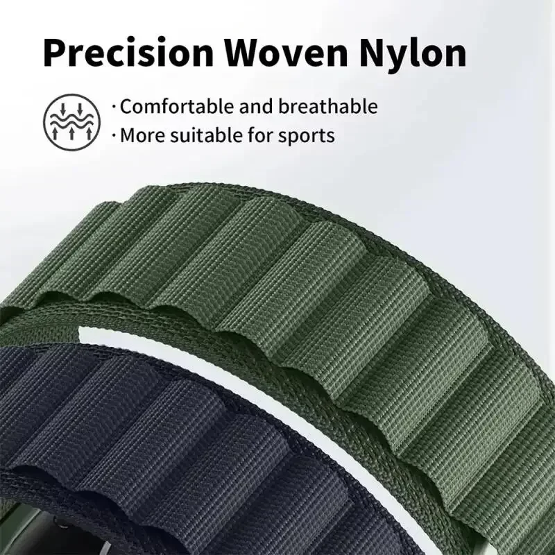 22mm Watch Band Alpine Loop For NORTH EDGE APACHE-46 Sport Strap Nylon Wristband Correa For APACHE-46 Replacement Bracelet