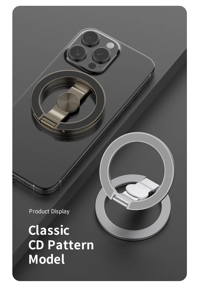 Für MagSafe Doppelseitiger Magnetischer Handyring-Halter Tragbarer Faltbarer Handyständer Handy-Zubehör Stützhalterung Griff – Detail 19