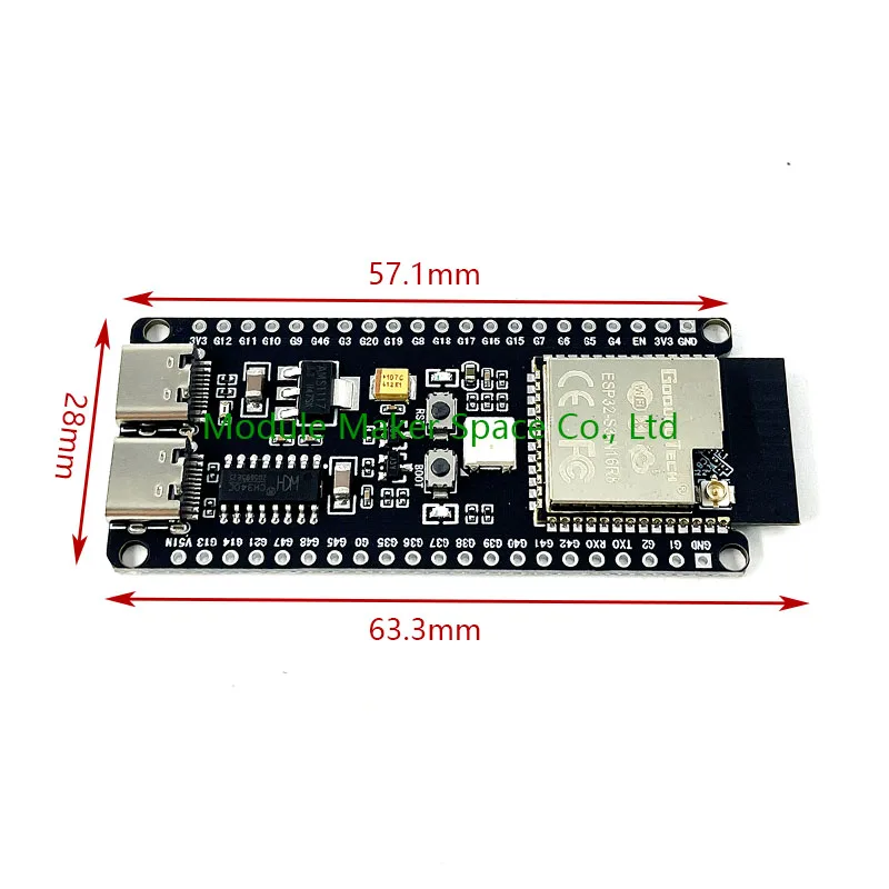 ESP32 ESP32-S3 WiFi BT Internet of Things Dual Type-C Development Board Core Board ESP32-S3-DevKit C N8R2/N16R8/N8R8