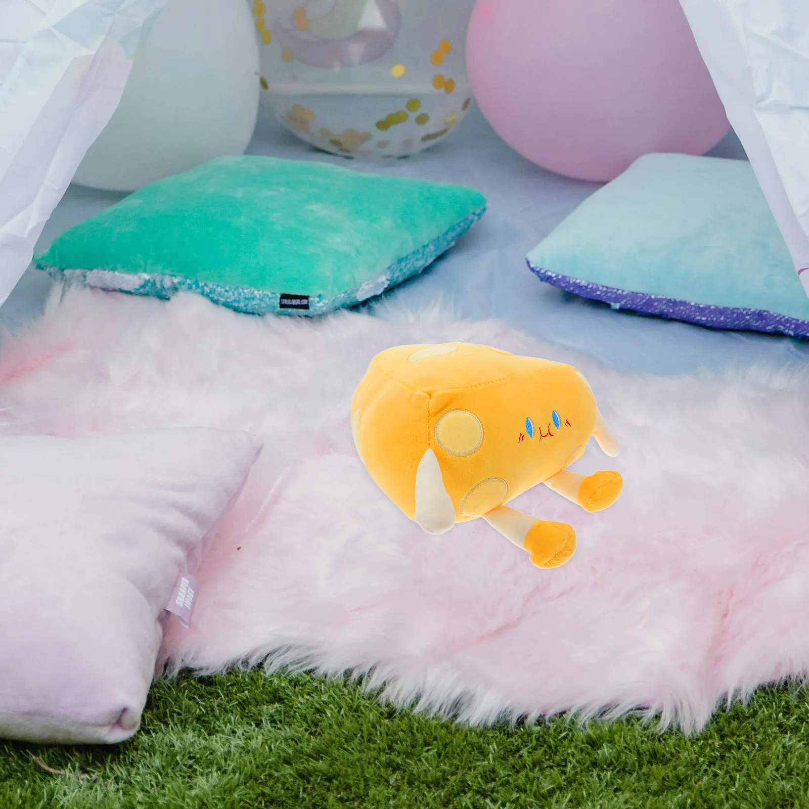 

Cozy Cheese Pillow Soft Stuffed Cushion for Sofa Bed Car Home Decor Cute Food-Themed Nap Pillow Ideal Gift Kids Adults