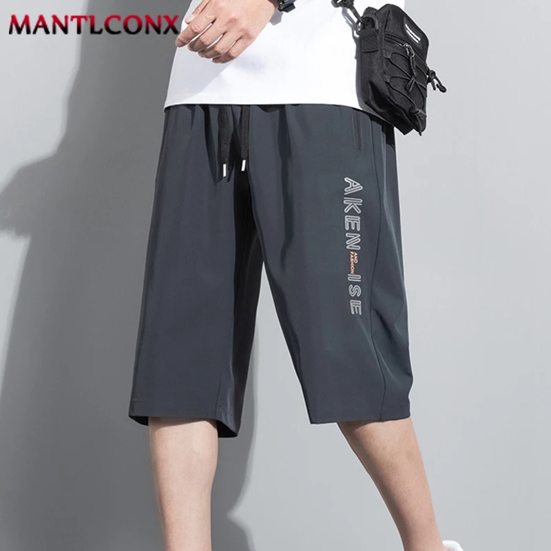 Fashion Casual Board Shorts Men\'s Shorts Summer Quick Dry Stretch Shorts for Men Jogging Running Short Pants Male Bottom Black