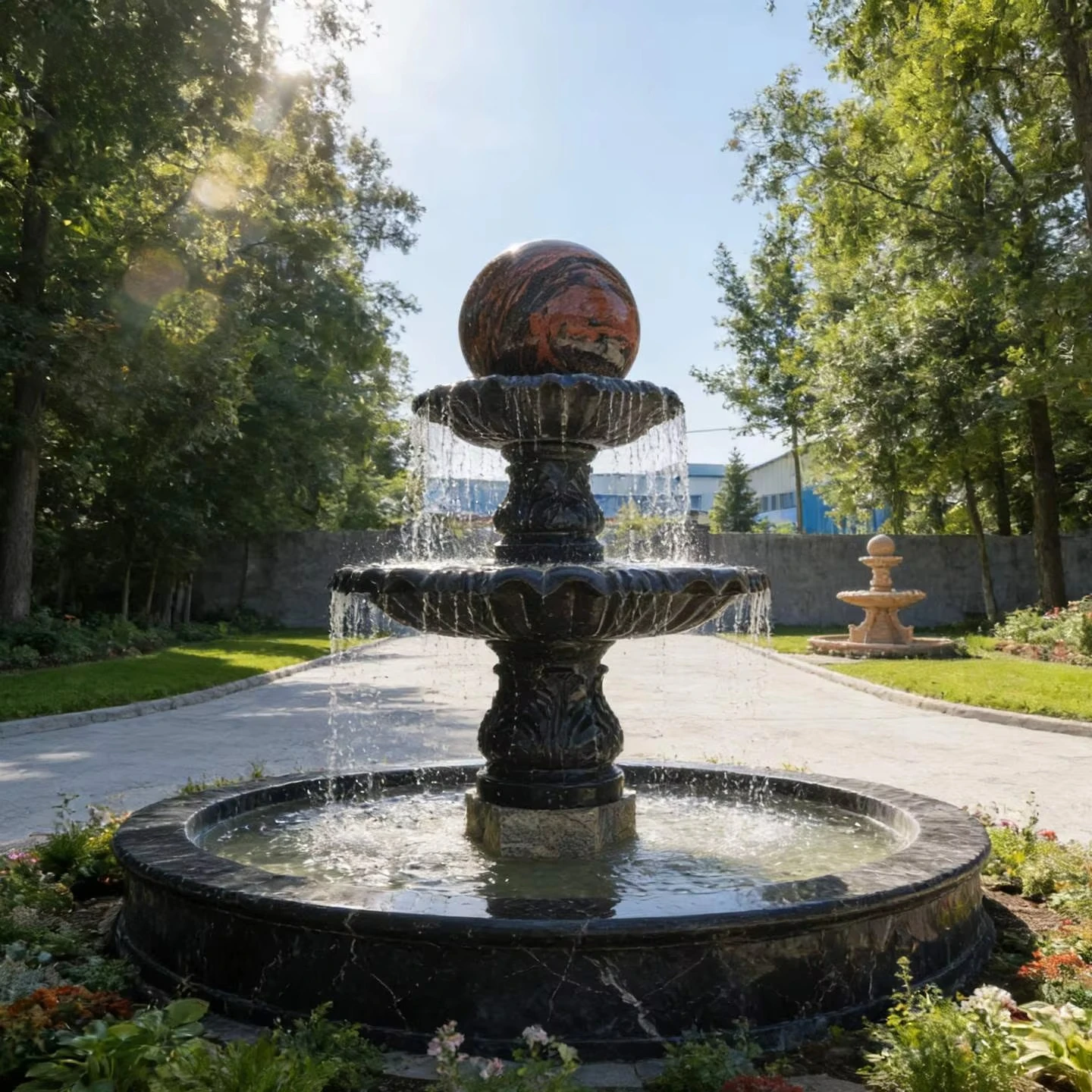 Hot Sale Marble Ball Fountain Custom Design for Outdoor Center Decoration