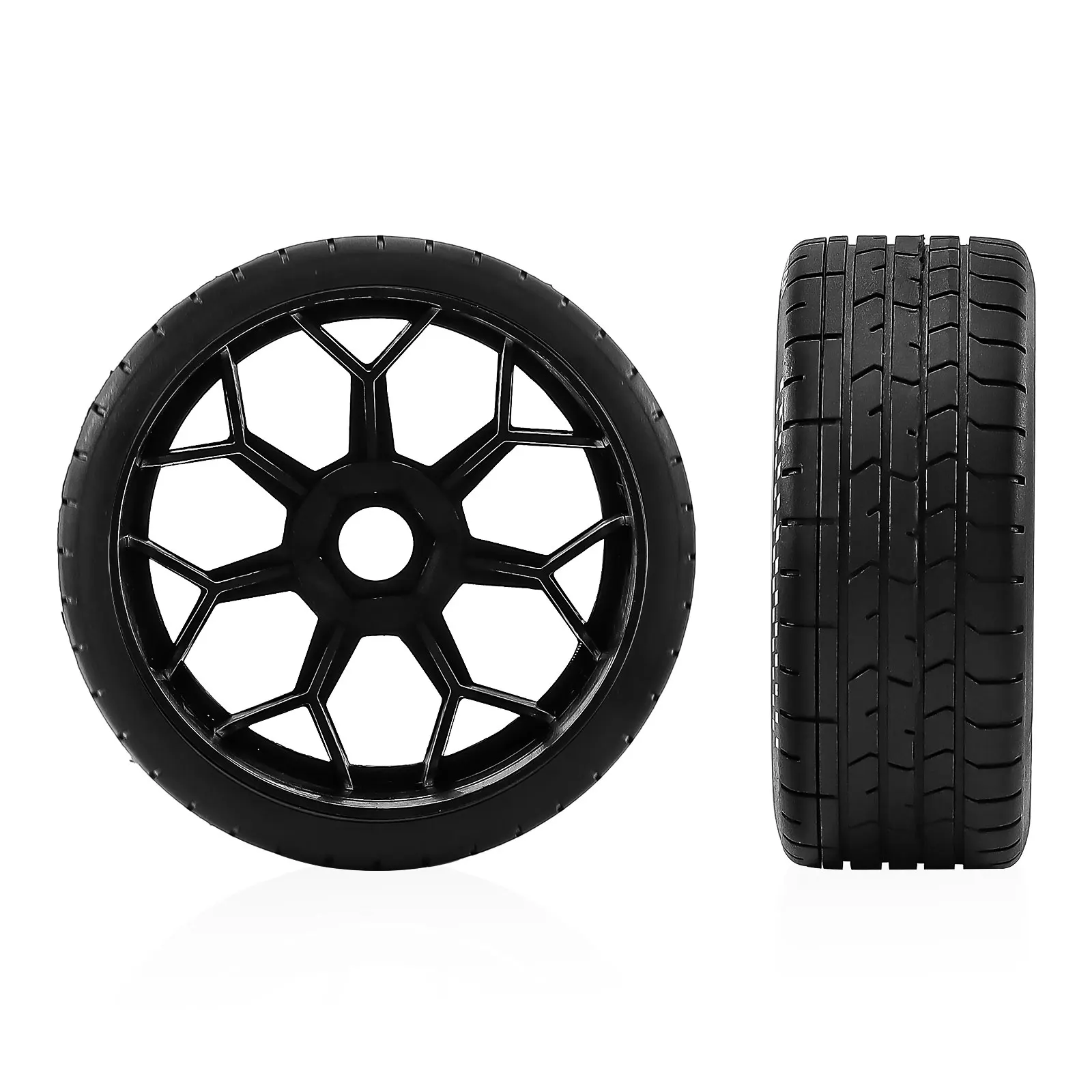 High-Speed RC Tire Wheels 4PCS for 1/7 ARRMA Infraction FELONY Limitless, Fits FSRC Model GT 1/8 HuanNao X3GT, 17mm Hex Hub On R