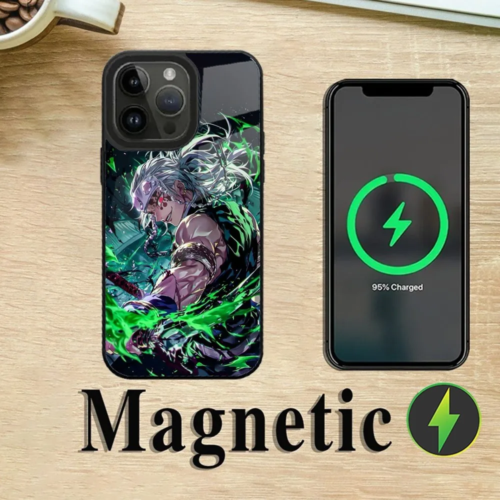 D-Demon S-Slayer Uzui Tengen Phone Case For iPhone 16,15,14,13,12,11,Plus,Pro,Max Mini Magsafe Magnetic Wireless Charging