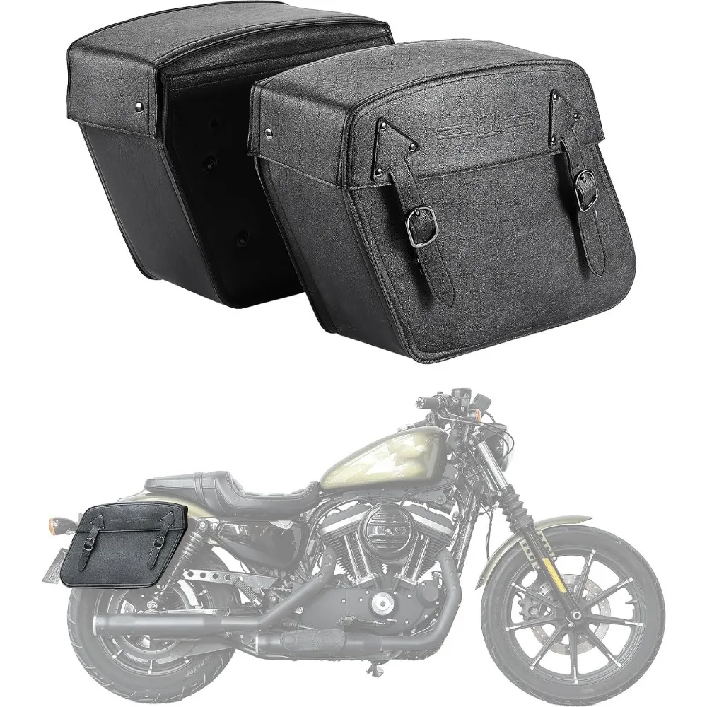 

motorcycle saddlebags with tail lights moving backwards 32l leather saddle bags motorcycles compatible with sportster 883