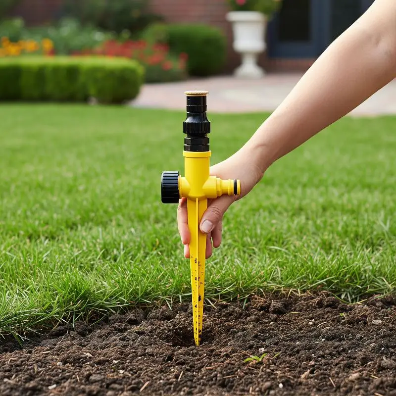 Adjustable Ground Insert Sprinkler Set Uniform Spray Leak Proof Eco Friendly for Home Lawn Garden Plant Irrigation