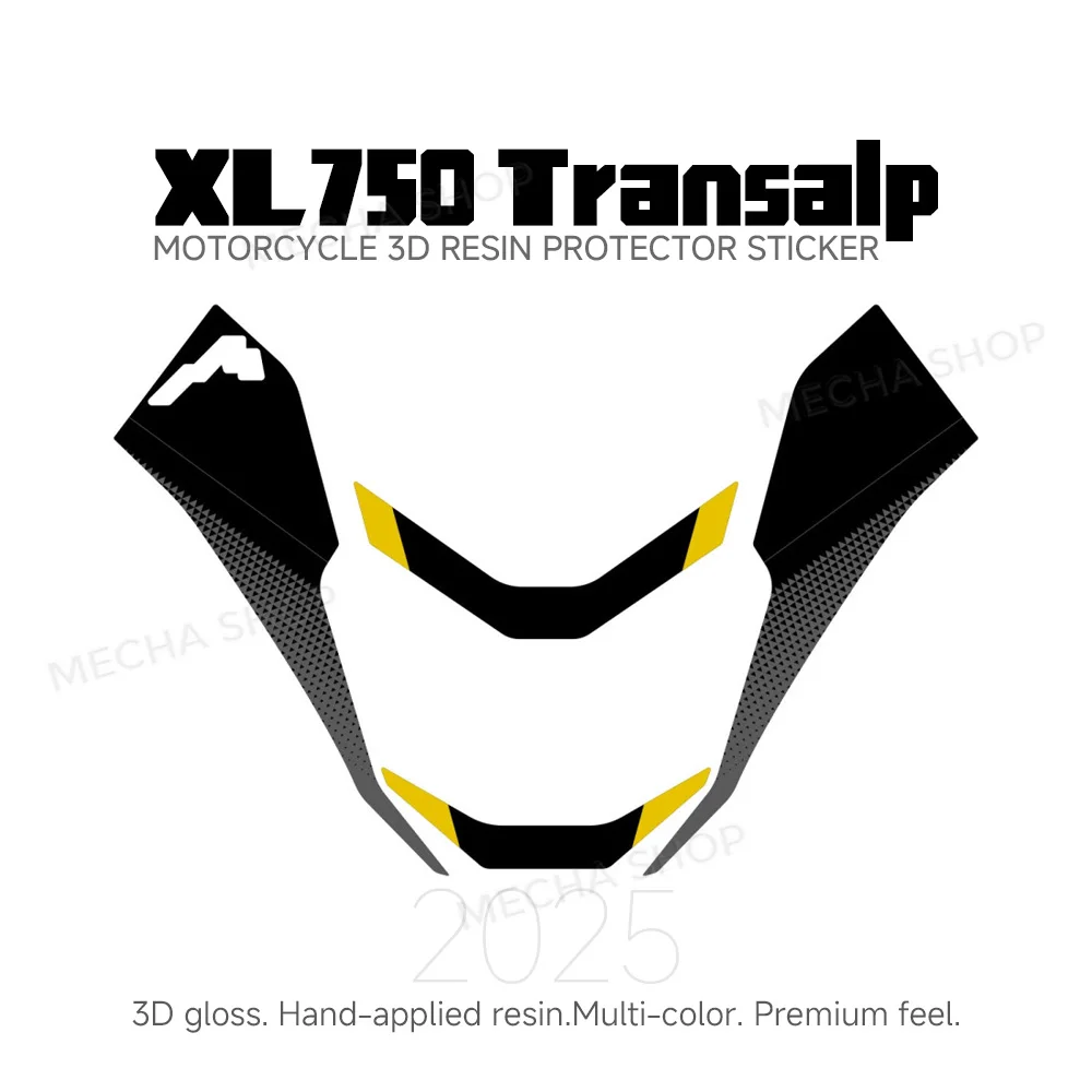 For XL750 Transalp 2025 Front Sticker 3D Resin Sticker Protection Kit Motorcycle Accessories