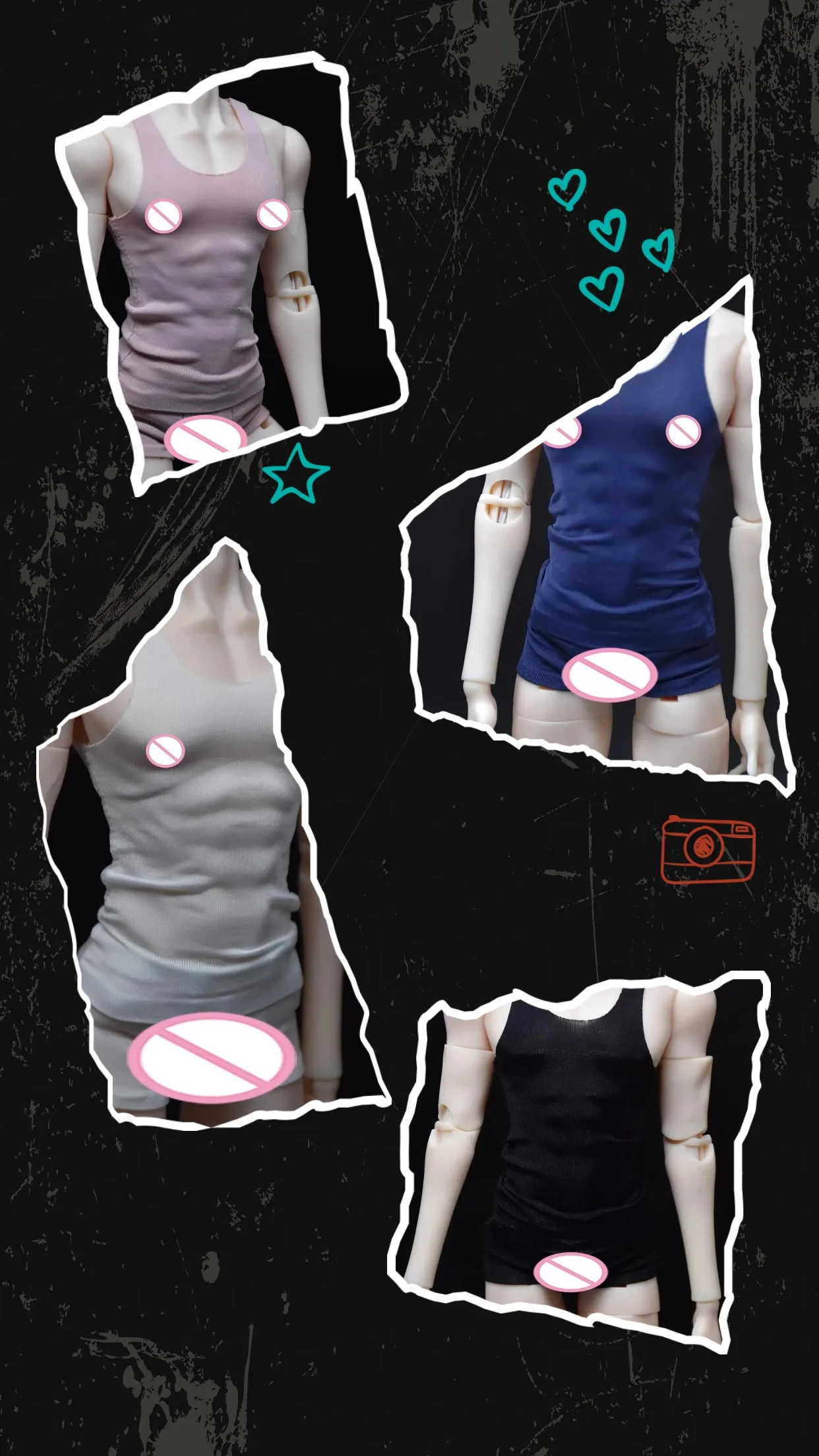 

【Без фигурки】Предзаказ: Эластичный жилет из ледяного шелка для мужских кукол масштаба 1/6, подходит для тел BJD и фигурок.