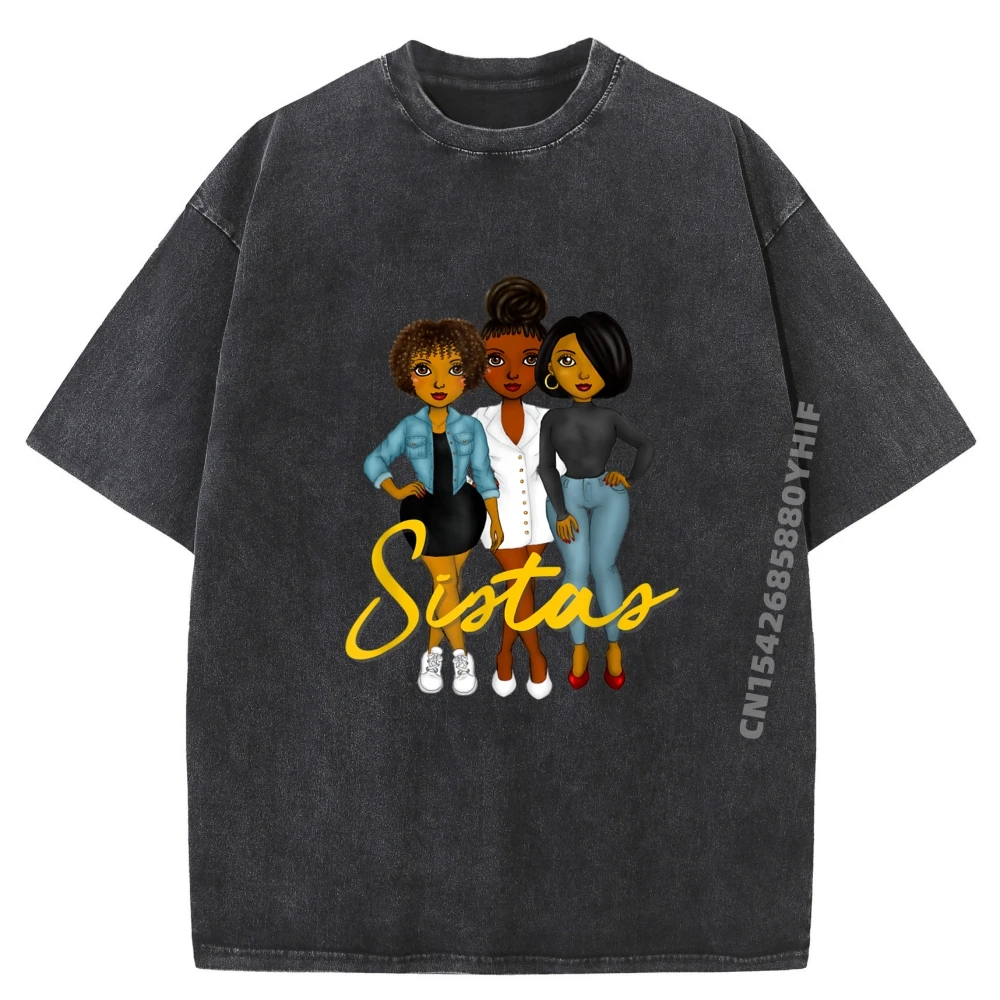 

Классическая молодежная футболка Sistas Sisterhood Friends Топы и футболки с рисунком Мужские футболки Ретро стираная одежда
