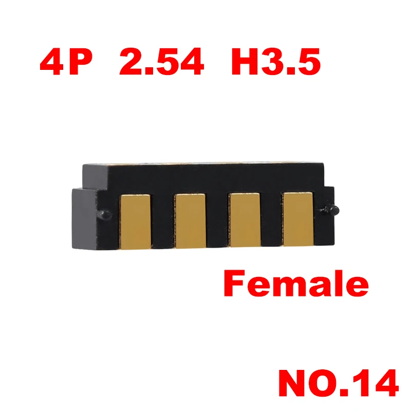 1pcs 3p 4p 5p 2.54 H 5.5 6.0 7.0 4.0 5.7 Spring Loaded Pogo Pin Connector Side Welding Mount SMD Strip Contact SMT Female Male