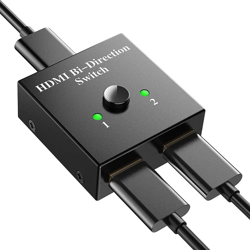 Bi-Direction HDMI-Compatible 1 in to 2 Out,2 in to 1 out 4K Switch Splitter KVM Box +3M 4 K HDMI Cable Adapter  TV monitor.