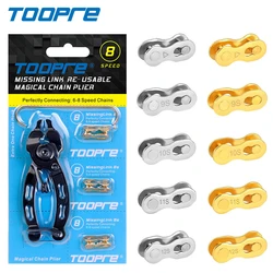 TOOPRE Mountain Bike Chain Quick-Link 6-7-8/9/10/11/12 Speed Gold/Silver Missing Link EIEIO Bicycle Parts