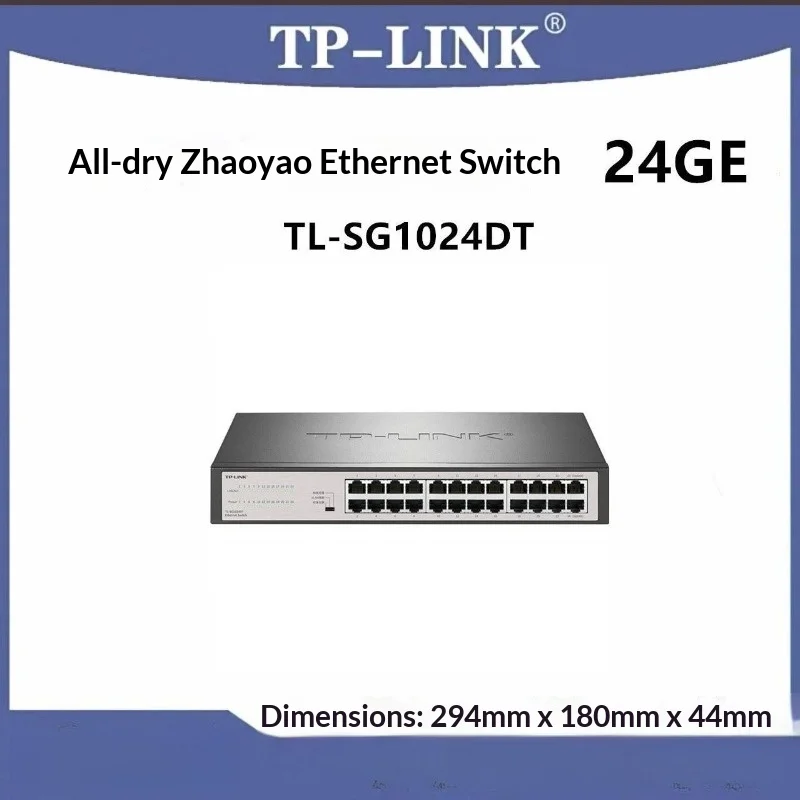 TP-LINK 24-Port Gigabit Switch SG2024D, Rackmount with Cloud Management & ERPS Ring, VLAN QoS for Surveillance Network