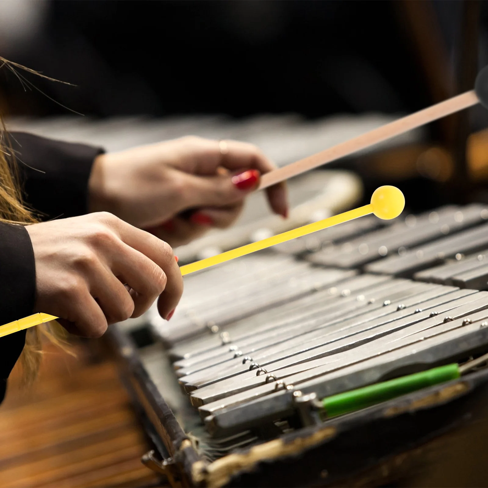 

10Pcs Drum Mallets Plastic Lightweight Comfortable for Xylophone Glockenspiel Musical Instrument Drum Mallets Chime Mallet