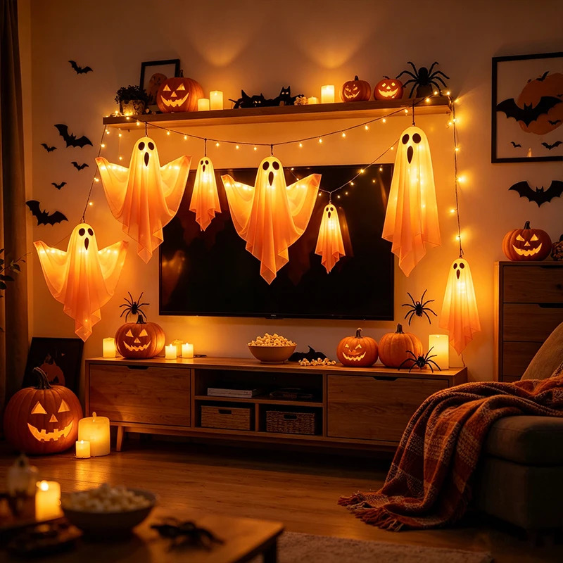 Halloween Hanging Light Up Gho - огляд і ціна Lighting Decor Bedroom