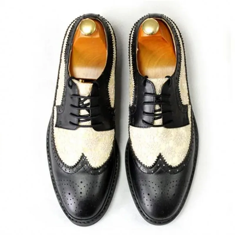 

Handmade Carved Brogue Dress Shoes Cow leather Male Formal Business Shoe Male Oxfords