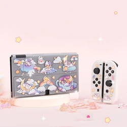 Nintendo Switch OLED Funda Cute Cat Cover Case Dockable Protective Hard PC Shell For Nintendo Switch Controller Joy-Con