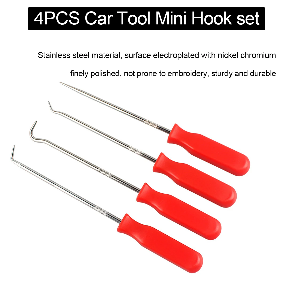 4Pcs 135mm 140mm Car Auto Vehicle Oil Seal Screwdrivers Set O-Ring Seal Gasket Puller Remover Pick Hooks Repair Tools for car