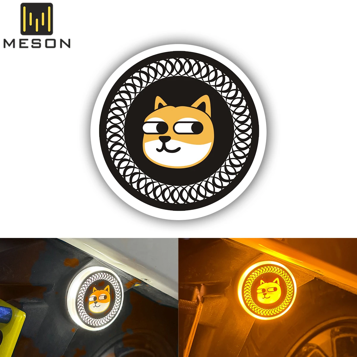 

2pcs Motorcycle Car LED Flashing Relay LED Warning Flash Lamp Turn Signal Lamp Mini Dual Color Reflective Sheet Lamp Universal
