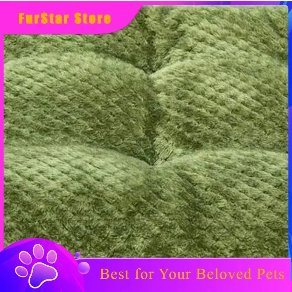 FurStarFuzzy Deluxe Pet Beds, Super Plush Dog Or Cat Beds Ideal For Dog Crates, Machine Wash & Dryer Friendly (15" X 23", S-Oliv