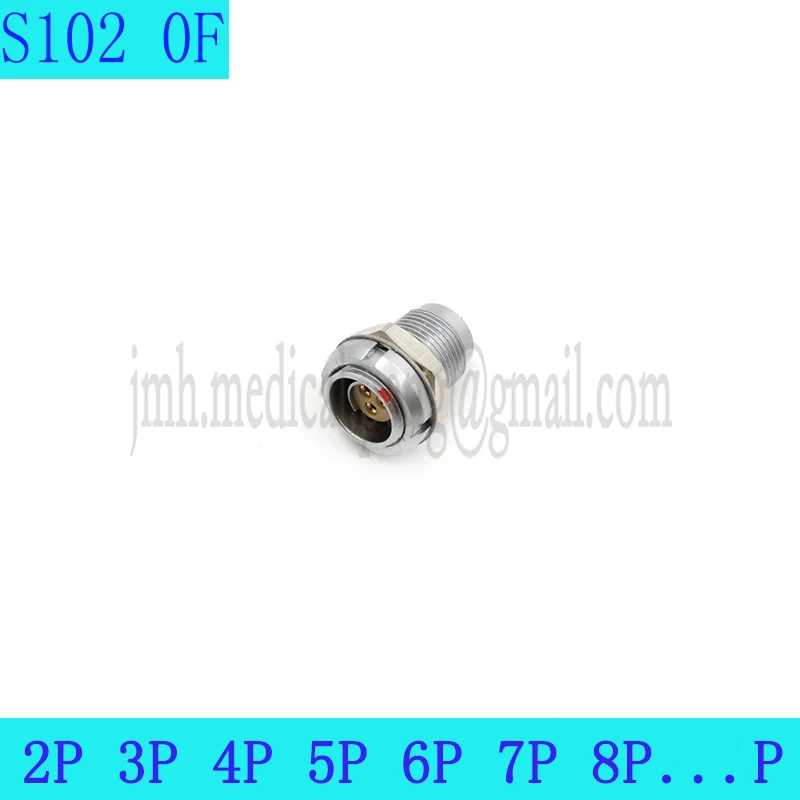 Compatible Fischer 102 0F 2 3 4 5 7 9P Half Moon Aviation Fixed Socket, Double Nut, Can Be Fixed Inside And Outside The Chassis