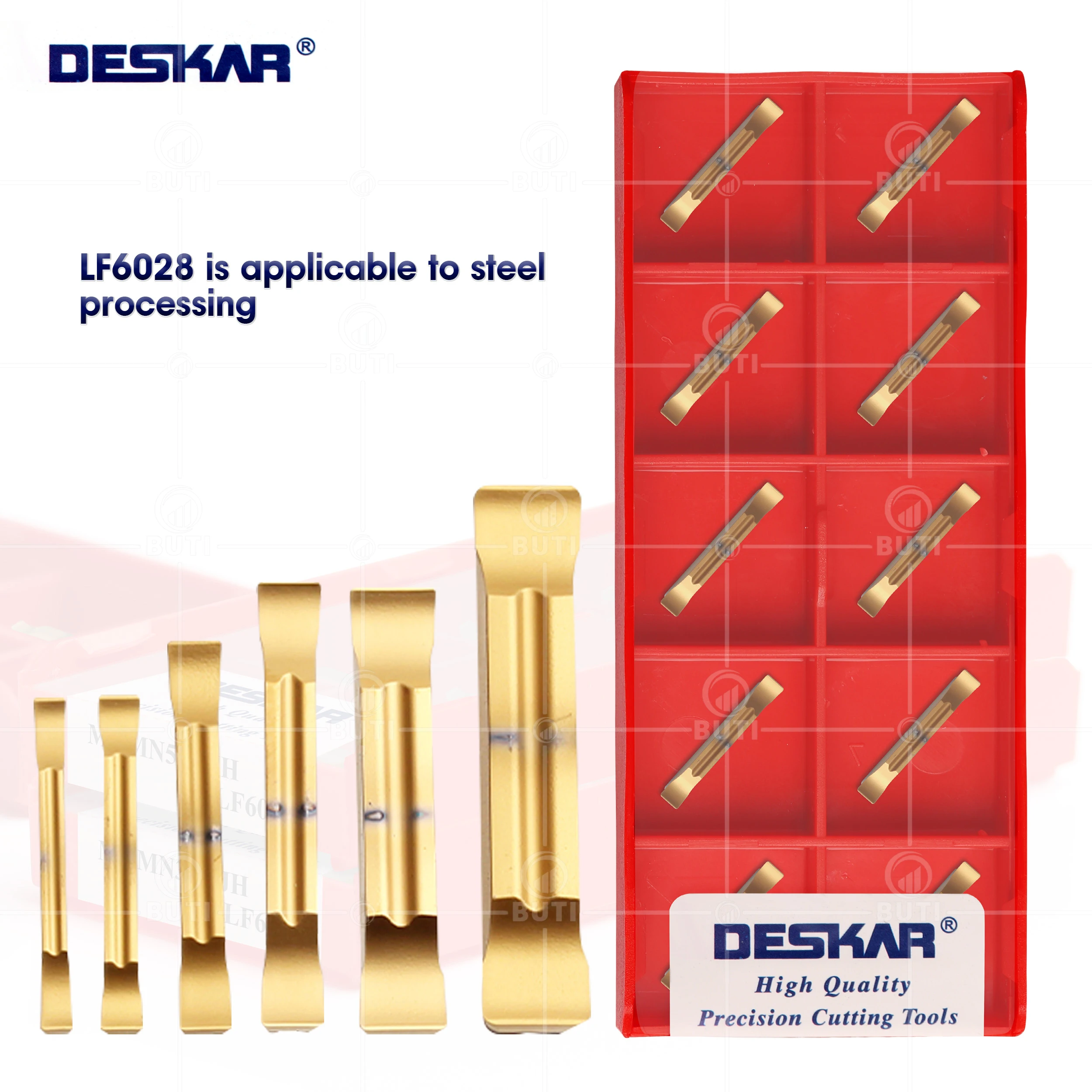 Deskar 100 Original Mgmn150-jh 200 250 300 400 500 -jh Lf6028 Cnc Grooving Turning Ferramentas Torno Cortador Slotting Insert para Aço