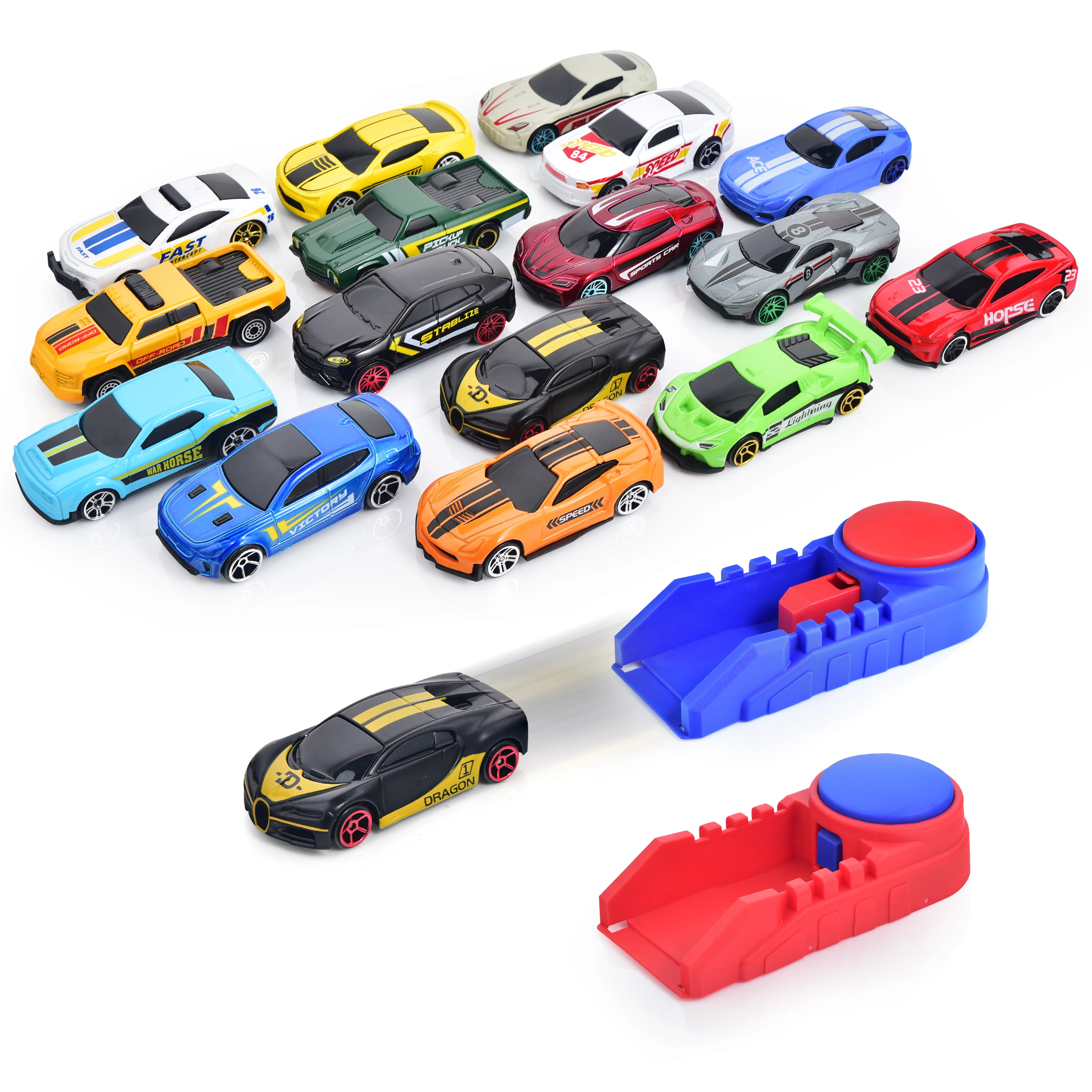 (En caja o a granel) Coche de carreras fundido a presión a escala 1/64, coche de carreras a pequeña escala, coche de juguete de carreras fundido a presión 1,64, juego, juguete para niños