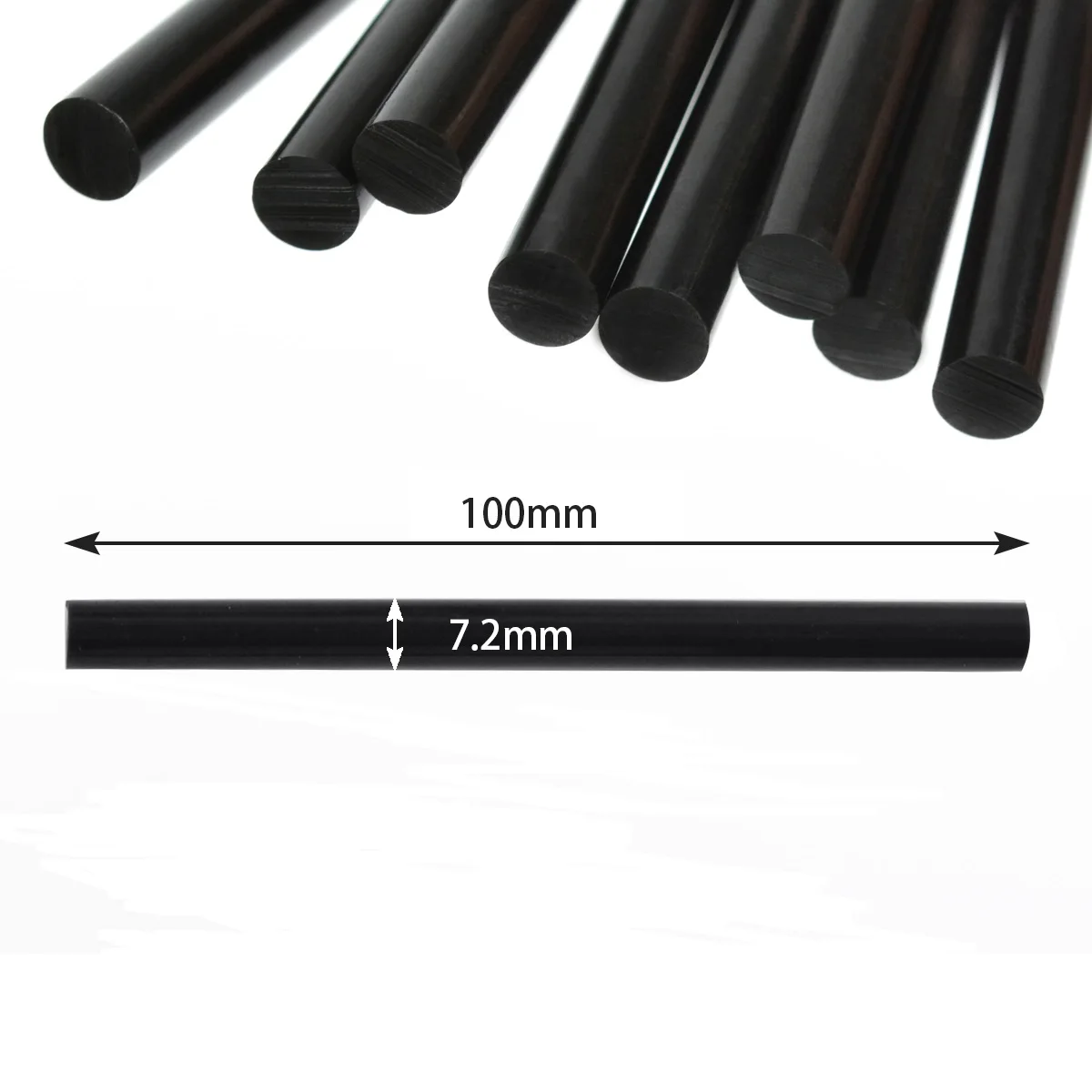 Hair Extension Adhesive Sticks, Hot Melting Glue Stick, Hair Bond Adhesive Sticks para extensões de cabelo, preto, marrom, amarelo, 24 pcs