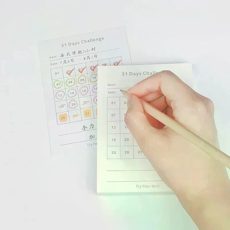 

30-дневный планировщик, блокнот для ежедневного вызова, контрольный список самодисциплины, самоклеящиеся блокноты, мини-карманный контрольный список, блокноты для письма