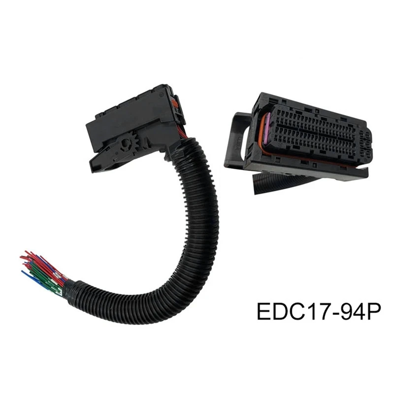 1 Set 94 Pin Automotive EDC17 Computer Board Common Rail Connector Plug With Wiring Harness For Weichai Xichai J6