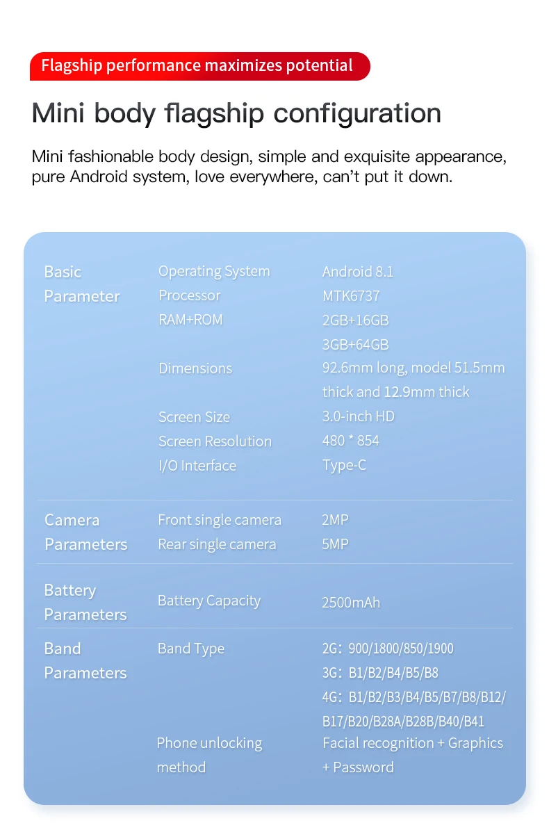 SOYES S24 Pro Max 4G Mini Smartphone 3.0inches MTK Quad Core 2GB RAM 16GB ROM Dual SIM Card 5MP 2500mAh Android CellPhone