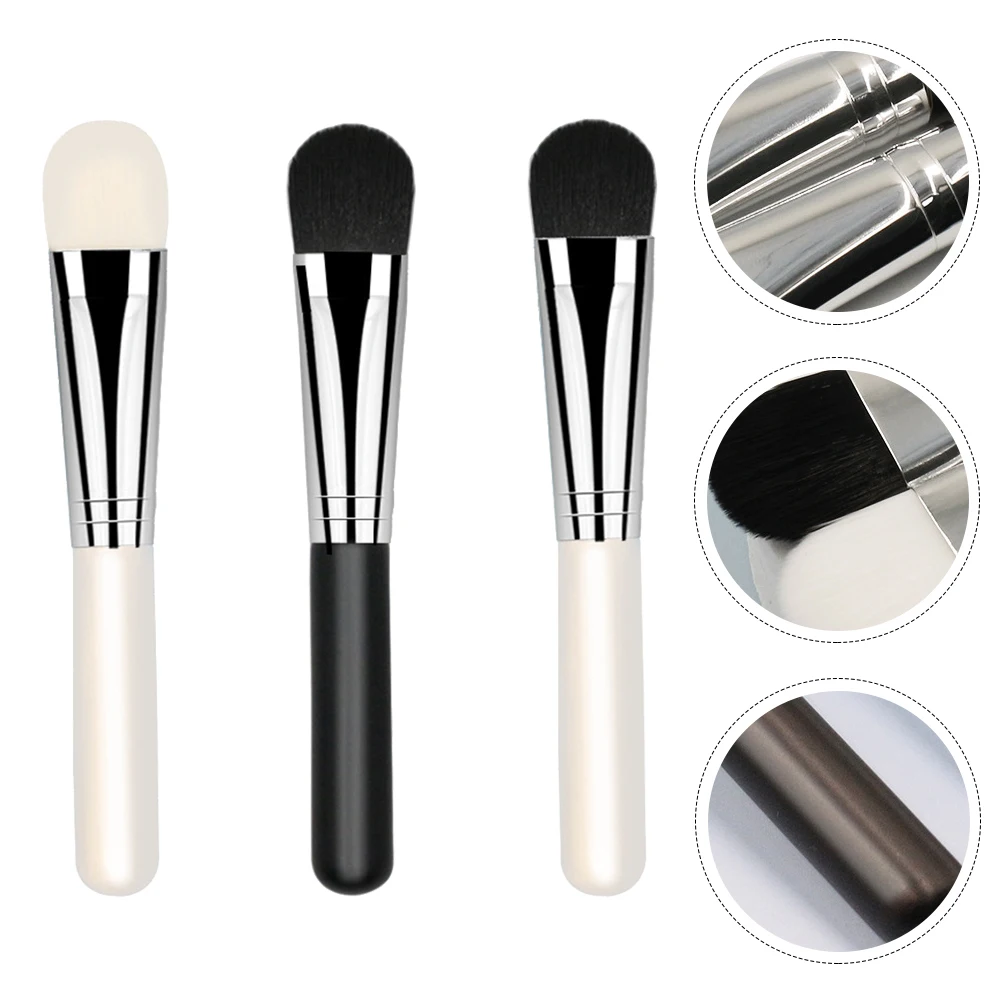 3 uds cepillo Facial aplicador de máscara Facial herramientas de belleza cuidado de la piel Gel crema máscara cepillo para maquillaje resaltador aplicación suave