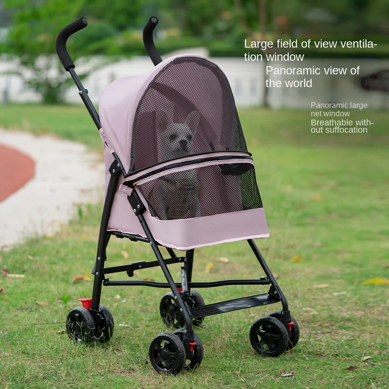 Cross-Border Pet Cat Dog Infant Stroller 8-Wheel Foldable Lightweight Portable Outdoor Convenient Small