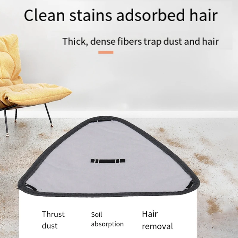 ABNH 10PCS Triangle Microfiber Cloth Dust Mop Replacement Head Pads Glass Cleaning Microfiber Sweeping Rags Floor
